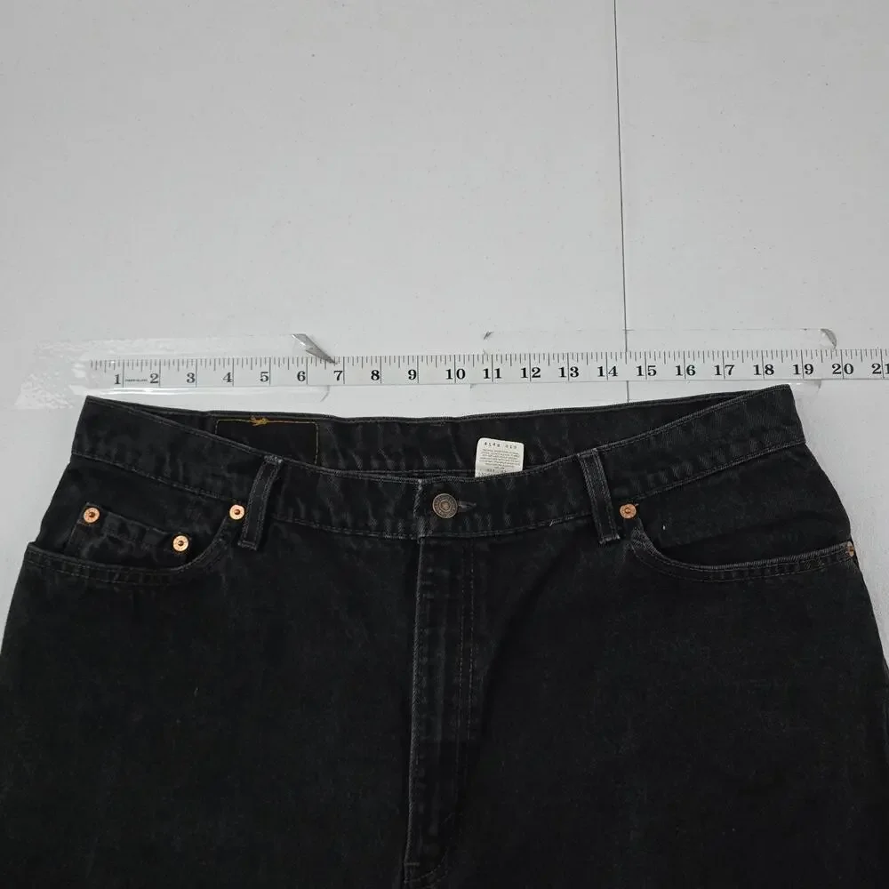 Vintage Levi's 550 relaxed‎ tapered 20 jeans USA black 90's womens 5713